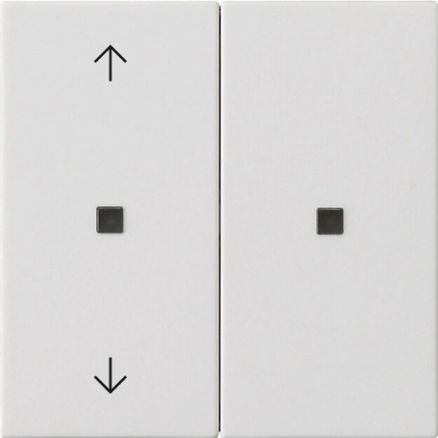 Gira 510827 KNX RF Bedienaufsatz 2-fach Pfeile System 55 Reinweiß matt