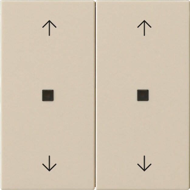 Gira 538601 Wippe 2-fach Pfeile Kontrollfenster System 55 Cremeweiß