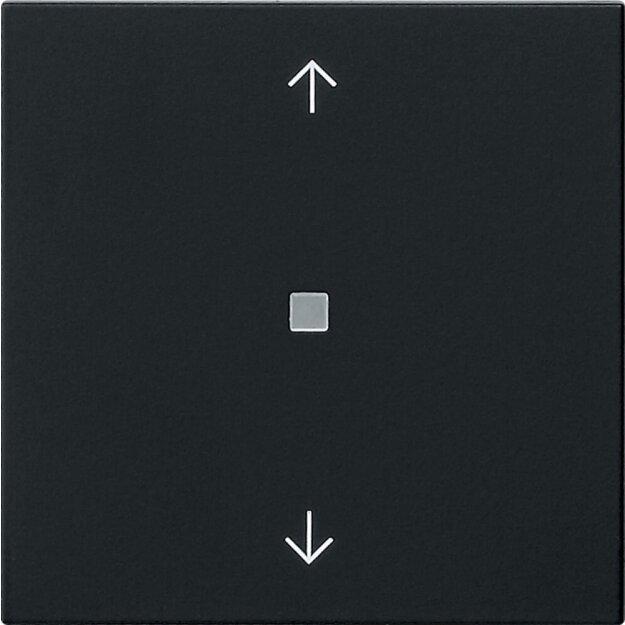 Gira 5105005 KNX RF Bedienaufsatz 1-fach Pfeile System 55 Schwarz matt