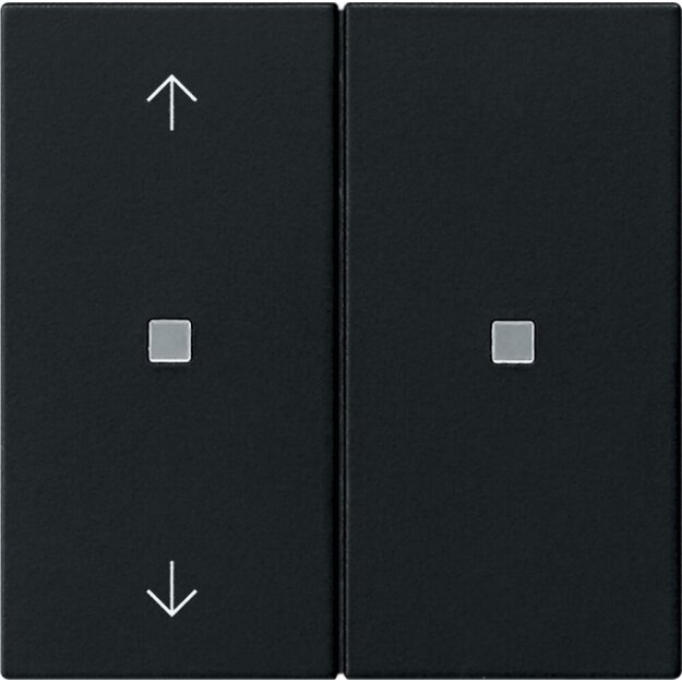 Gira 5108005 KNX RF Bedienaufsatz 2-fach Pfeile System 55 Schwarz matt