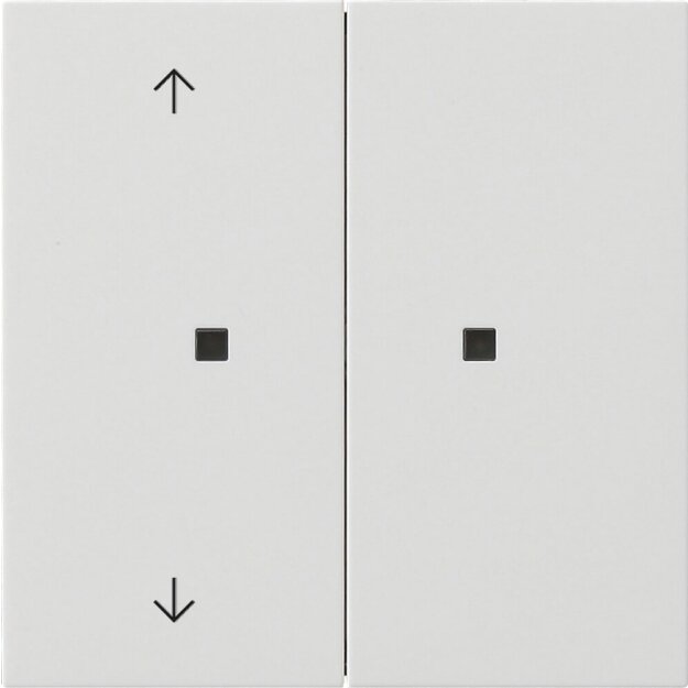Gira 5108112 KNX RF Bedienaufsatz 2-fach Pfeile Flächenschalter Reinweiß