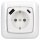 Busch-Jaeger Reflex SI Set: USB-A+C Steckdose 20 EUCB2USBAC-214 + 2511-214 1-fach Rahmen, Alpinweiß