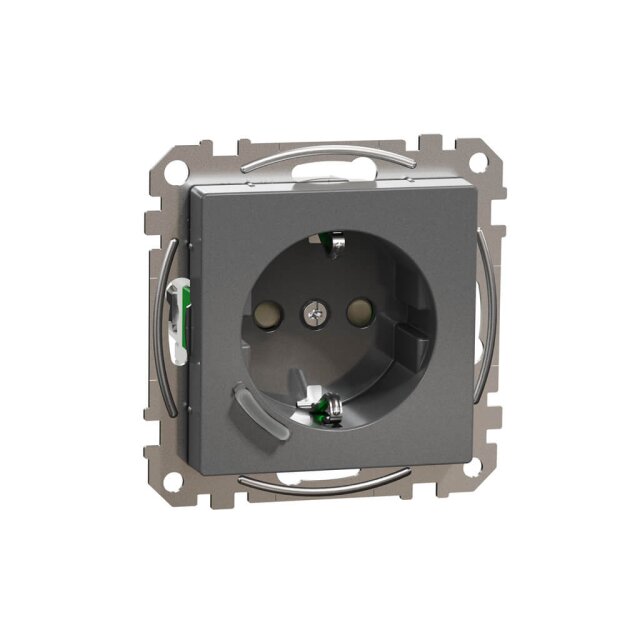Merten MEG2380-0414 Connected SCHUKO-Steckdose 16A System M Thermoplast edelmatt Anthrazit