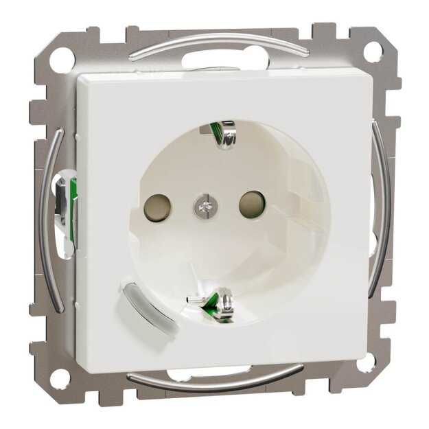 Merten MEG2380-0319 Connected SCHUKO-Steckdose 16A System M Thermoplast brillant Polarweiß glänzend