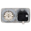 Busch-Jaeger Reflex SI Set: USB-A+C-Steckdose 20 EUCB2USBAC-214 + Schuko Steckdose 20 EUC-214 + 2-fach Rahmen 2512-214, Alpinweiß