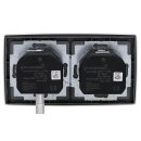 Busch-Jaeger solo USB-Set: : 2x USB-A+C Steckdose  20 EUCB2USBAC-84 + 2-fach Rahmen 1722-84, studioweiß