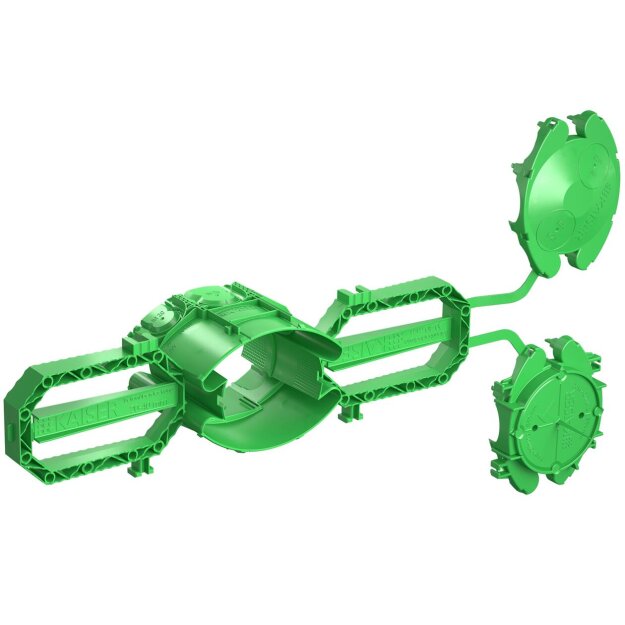 Kaiser 1211-01 Betonbau Prefix®-Geräte-Verbindungsdose 1-teilig Einbauöffnung Ø 60 mm Tiefe 91 mm mit Prefix®-Flügeln