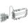 Kaiser 1261-00 Betonbau Prefix®-Universal-Auflager 1-teilig für obenliegenden Einbau zur Befestigung an der Bewehrung