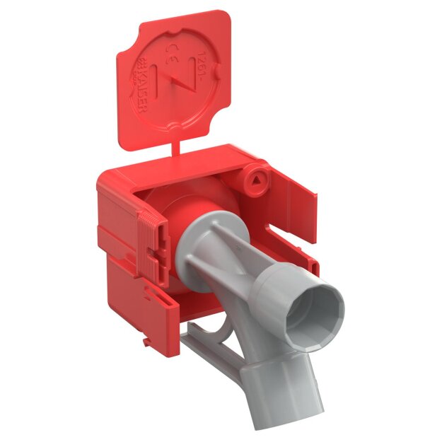 Kaiser 1261-92 Betonbau B² Wand-und Deckenkrümmer 30° für Ø 20 mm Rohre mit Magnetaufnahme 2-teilig mit Klebefläche und Deckel