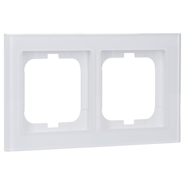 MDT BE-GTR263W.01 Glasrahmen 2-fach für 63 mm Programme Weiß