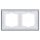 MDT BE-GTR263W.01 Glasrahmen 2-fach für 63 mm Programme Weiß