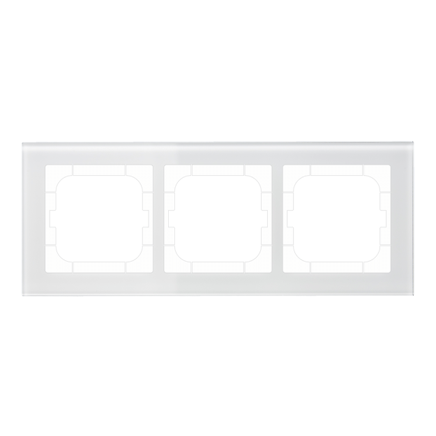 MDT BE-GTR363W.01 Glasrahmen 3-fach für 63 mm Programme Weiß