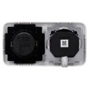 Busch-Jaeger Unterputz-Radio-Set:  8215 U-101 Busch-Radio DAB+ + 8252-214-101 Zentralscheibe für Busch-Radio DAB+ + 8223 U Lautsprecher-Einsatz + 8253-214 Zentralscheibe Lautsprecher, Alpinweiß Reflex SI