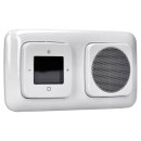 Busch-Jaeger Unterputz-Radio-Set:  8215 U-101 Busch-Radio DAB+ + 8252-214-101 Zentralscheibe für Busch-Radio DAB+ + 8223 U Lautsprecher-Einsatz + 8253-214 Zentralscheibe Lautsprecher, Alpinweiß Reflex SI