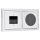 Busch-Jaeger Unterputz-Radio-Set: 8217 U-101 Busch-Radio BTconnect DAB+ + 8252-84-101 Zentralscheibe für Busch-Radio DAB+ + 8223 U Lautsprecher-Einsatz + 8253-84 Zentralscheibe Studioweiß carat® + 1722-184K future® linear-Abdeckrahmen 2-fach
