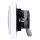 Busch-Jaeger Unterputz-Radio-Set: 8217 U-101 Busch-Radio BTconnect DAB+ + 8252-84-101 Zentralscheibe für Busch-Radio DAB+ + 2x 8223 U Lautsprecher-Einsatz + 2x 8253-84 Zentralscheibe Studioweiß carat® + 1723-184K future® linear-Abdeckrahmen 3-fach