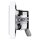 Busch-Jaeger Unterputz-Radio-Set: Radio BTconnect DAB+ + Lautsprecher-Einsatz + Steckdose + Studioweiß carat® + 1723-184K future® linear 3-fach Rahmen