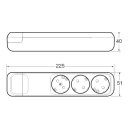 Voxura M01-WS3-00 Mehrfachsteckdosenleiste 3-fach ohne Kabel weiß