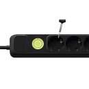 Voxura M03-SW6-15 Mehrfachsteckdosenleiste 6-fach mit Kabel 1,5m und Schalter und USB schwarz