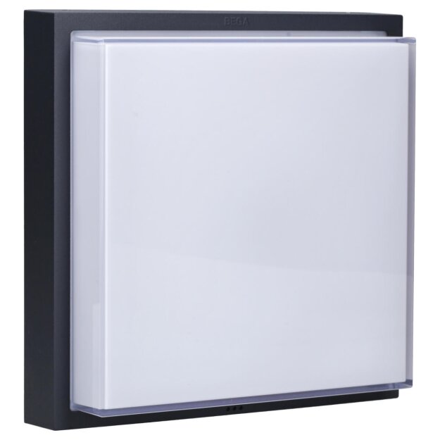 Bega 24797K3 Decken- und Wandleuchte für den Innen- & Außenbereich Grafit 3000 K 9,6 W 500 lm on/off-Netzteil mit integrierter Notlicht-Einzelbatterie