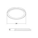 Brumberg 12208083 LED-Anbaudownlight 230 V AC 30 W schwarz rund