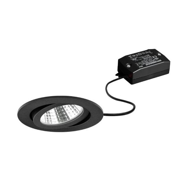 Brumberg 38363183 LED-Einbaustrahler 230 V AC 6 W strukturschwarz rund
