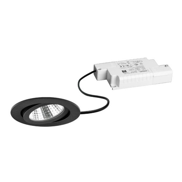Brumberg 39363183 LED-Einbaustrahler 230 V AC 6 W strukturschwarz rund