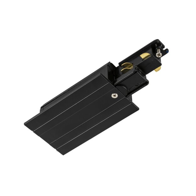 SLV 1006519 Endeinspeiser für S-Track 3-Phasen-Einbauschiene Erde links Schwarz DALI