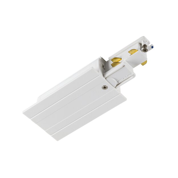 SLV 1006520 Endeinspeiser für S-Track 3-Phasen-Einbauschiene Erde links Weiß DALI