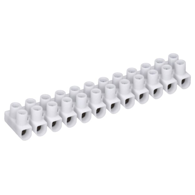 Voxura K04-2400-25 Lüsterklemmen Kabelklemme Verbindungsklemmen Kabelverbinder 12-polig bis 2,5 mm² weiß mit VDE