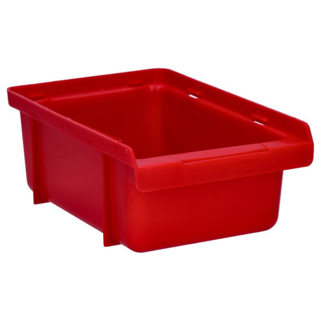 Voxura K04-2500-73 Lager Sichtbox Stapelbox Verpackungsdose Unterteil rot 184x124x73mm