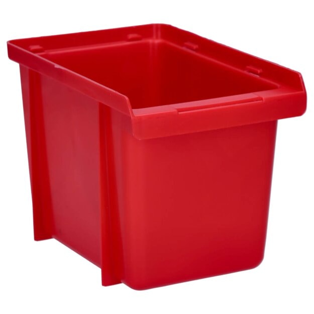 Voxura K04-2500-132 Lager Sichtbox Stapelbox Verpackungsdose Unterteil rot 184x124x132mm