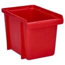 Voxura K04-2500-132 Lagersichtbox Stapelbox Verpackungsdose Unterteil rot 184x124x132mm
