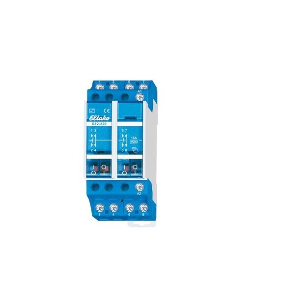 Eltako 21220030 4-poliger elektromechanischer 16A-Stromstoßschalter 230V 2 Schließer + 2 Öffner 16A/250V AC S12-220-230V