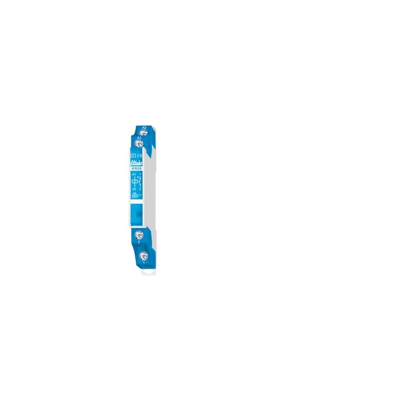 Produktbild von Eltako KR09-12V UC Koppelrelais – 230V, 2A, 1 Schließer, Hybrid-Technik, LED-Anzeige, Kein Stand-by-Verlust