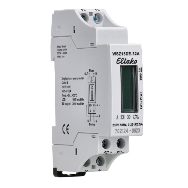 Eltako 28032615 Wechselstromzähler WSZ15DE-32A