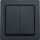 Eltako 30055708 Funktaster Anthrazit matt 55x55mm batterie- und leitungslos mit Doppelwippe E-Design55 F4T55E-am