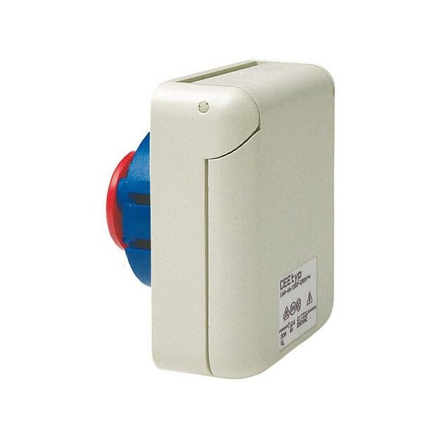 Walther 417306 MONDO Anbaudose gerade 16A 3P 6h mit Flansch 80x70mm auch für Kanalinstallation geeignet