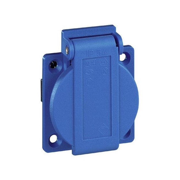 Walther 10003 Anbau-Schutzkontaktsteckdose gerade 16A 3P IP54 fingersicher nach BGV A3
