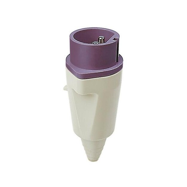 Walther 10281 NORVO Stecker 16A 2P 12h für Kleinspannung mit Kabelknickschutz