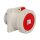 Walther 469 Wasserdichte Anbaudose gerade 63A 5P 6h mit Flansch 107x100mm