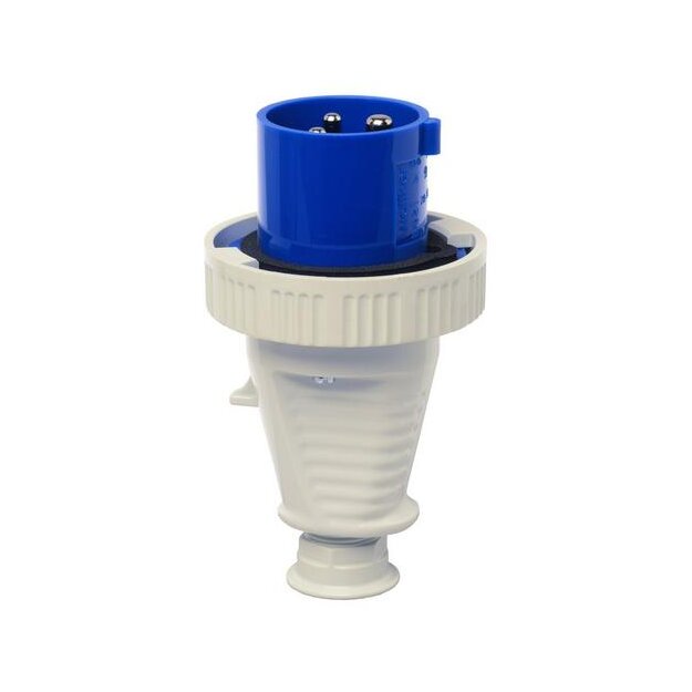 Walther 219306 Wasserdichter Stecker 16A 3P 6h mit Trompetenverschraubung