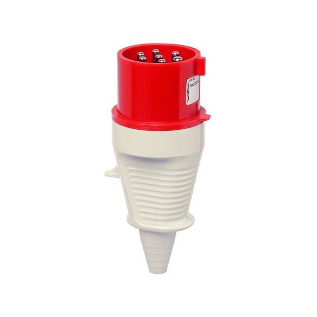 Walther 230706 Stecker 32A 7P 6h mit Kabelknickschutz