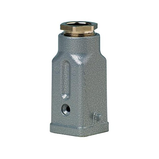 Walther T702803MS Tüllengehäuse A3 A4 A5 und D8 aus Zink der Höhe 57mm mit Längsverriegelungsnocken 1xM20 Stutzen und Kabeleinführung gerade