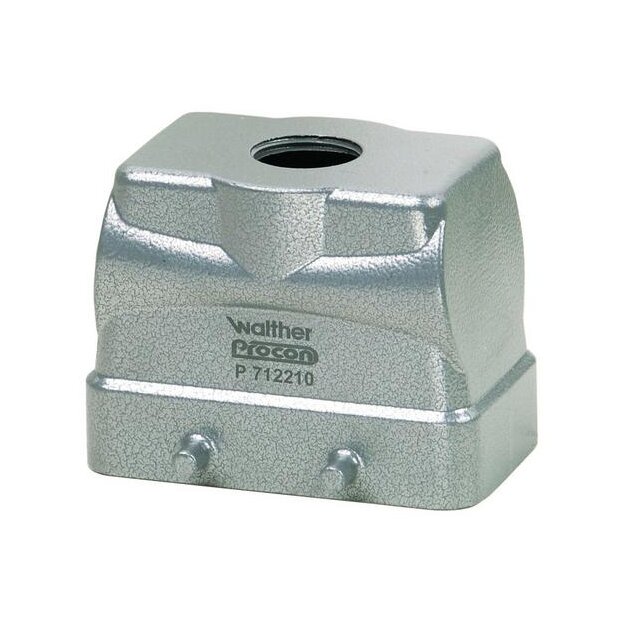 Walther P712210 Tüllengehäuse B10 BB18 DD42 und MOB10 aus Aluminium der Höhe 56mm mit Querverriegelungsnocken 1xM20 Gewindebohrung und Kabeleinführung gerade