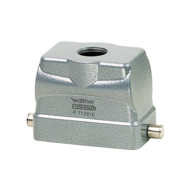 Walther P712810 Tüllengehäuse B10 BB18 DD42 und MOB10 aus Aluminium der Höhe 56mm mit Längsverriegelungsnocken 1xM20 Gewindebohrung und Kabeleinführung gerade