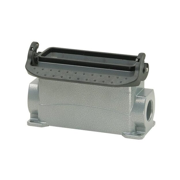 Walther P711424MS Sockelgehäuse B24 BB46 D64 DD108 und MOB24 aus Aluminium der Höhe 68mm mit Längsverriegelungsbügel und 1xM25 Stutzen