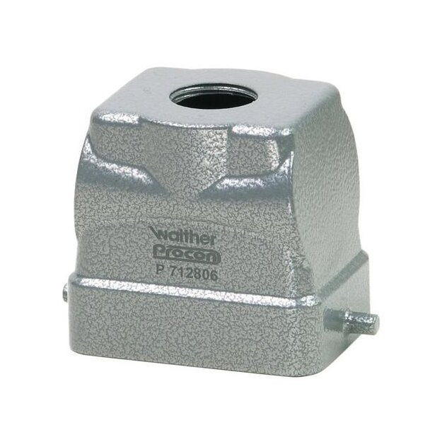 Walther P712806 Tüllengehäuse B6 BB10 DD24 und MOB6 aus Aluminium der Höhe 56mm mit Längsverriegelungsnocken 1xM20 Gewindebohrung und Kabeleinführung gerade