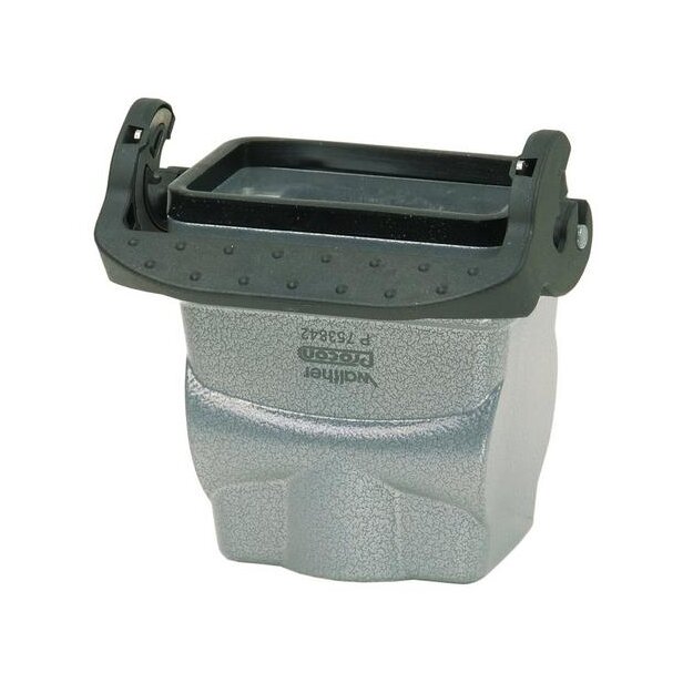 Walther P713810 Kupplungsgehäuse B10 BB18 DD42 und MOB10 aus Aluminium der Höhe 61,5mm mit Längsverriegelungsbügel 1xM20 Gewindebohrung und Kabeleinführung gerade