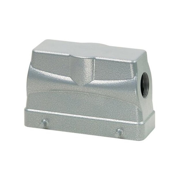 Walther P718124 Tüllengehäuse B24 BB46 DD108 und MOB24 aus Aluminium der Höhe 76mm mit Querverriegelungsnocken 1xM32 Gewindebohrung und Kabeleinführungen seitlich
